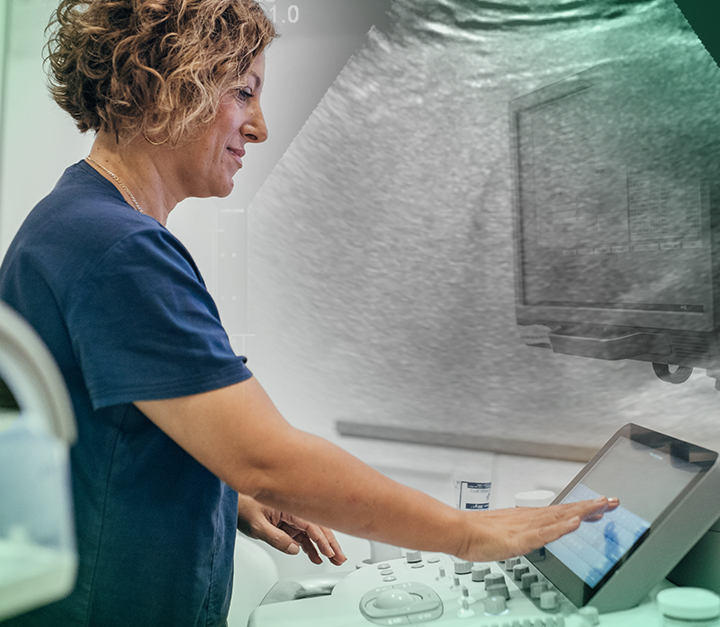 image of women using ultrasound machine