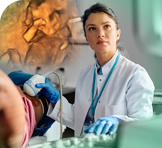 image of woman giving ultrasound